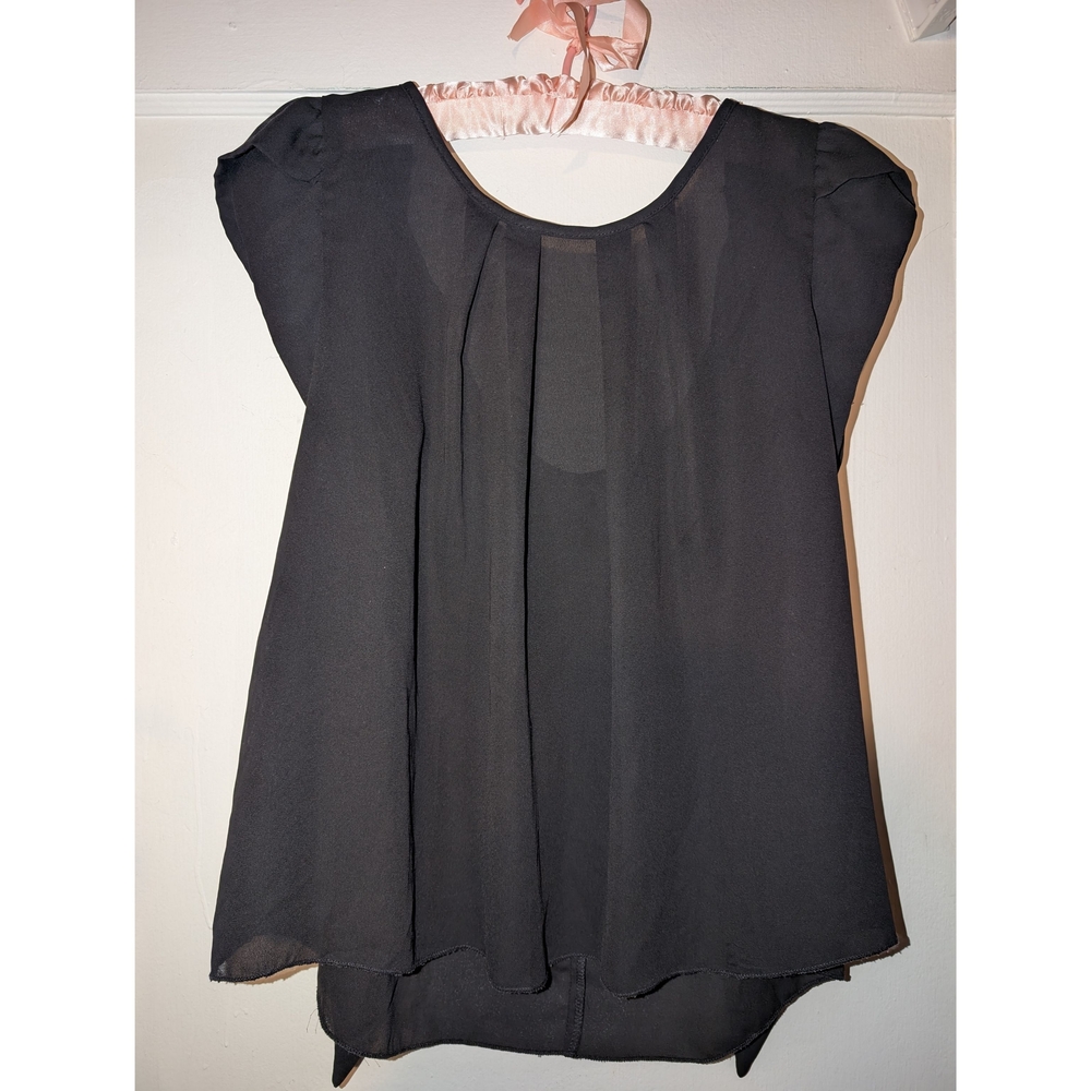 Rhapsody Black Sheer Blouse